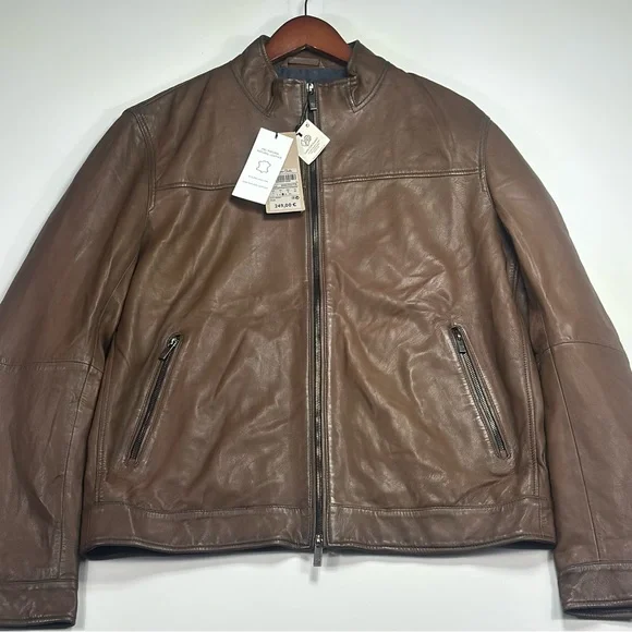 Massimo Dutti Genuine Leather Moto Jacket – New With Tags - Picture 3 of 16